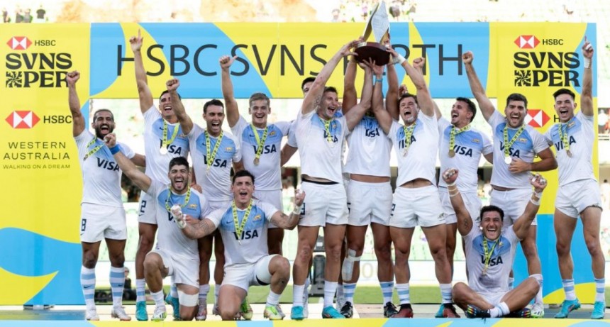 Los Pumas 7s dieron otra exhibición y se consagraron campeones en Perth