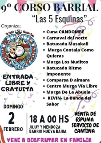 La Murga de la Abuela organiza el corso barrial