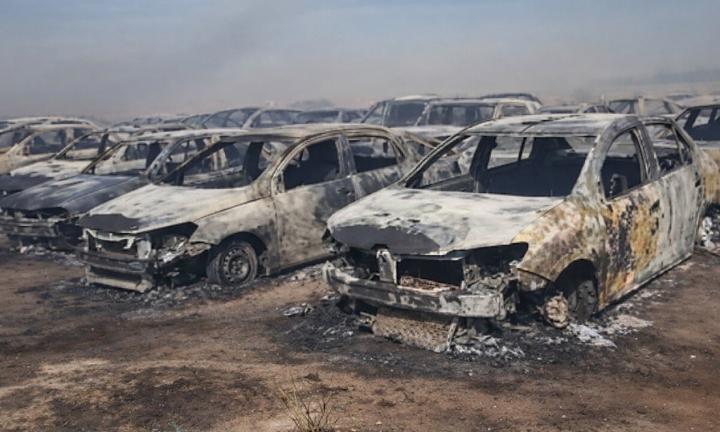Desolador: así quedó el predio judicial de autos incendiados