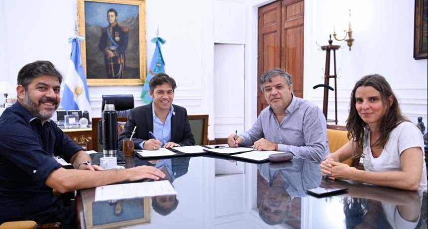 Kicillof suscribió un convenio de cooperación con autoridades de la Facultad de Ciencias Exactas y Naturales de la UBA