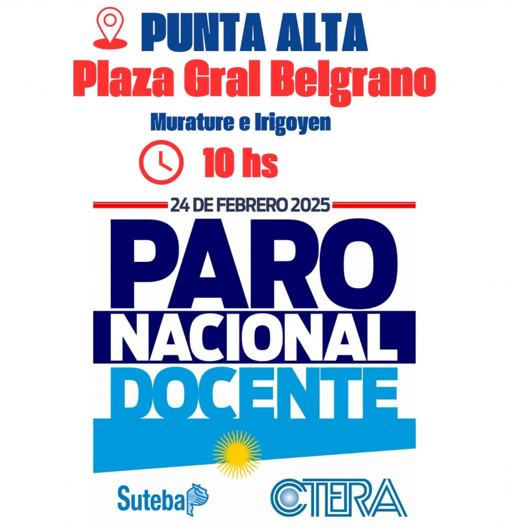 Jornada Nacional de Paro en plaza Belgrano