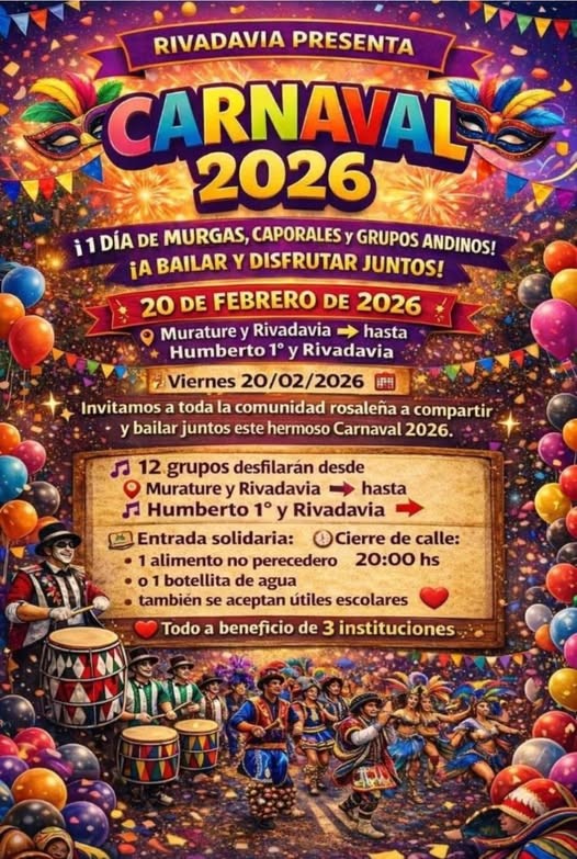 Cortes de tránsito por los corsos en calle Rivadavia