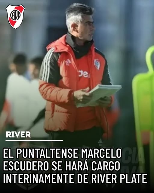 Escudero asume como DT interino de River tras la salida de Gallardo