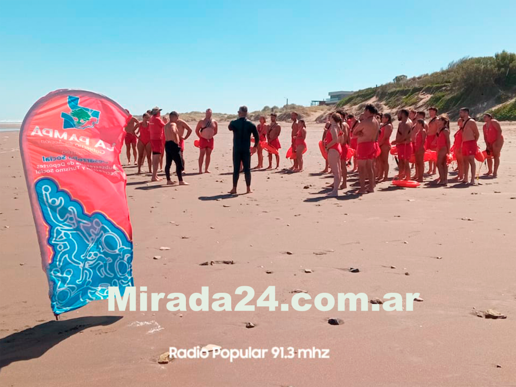 La Escuela de Guardavidas de La Pampa realizó prácticas intensivas en Pehuen Co