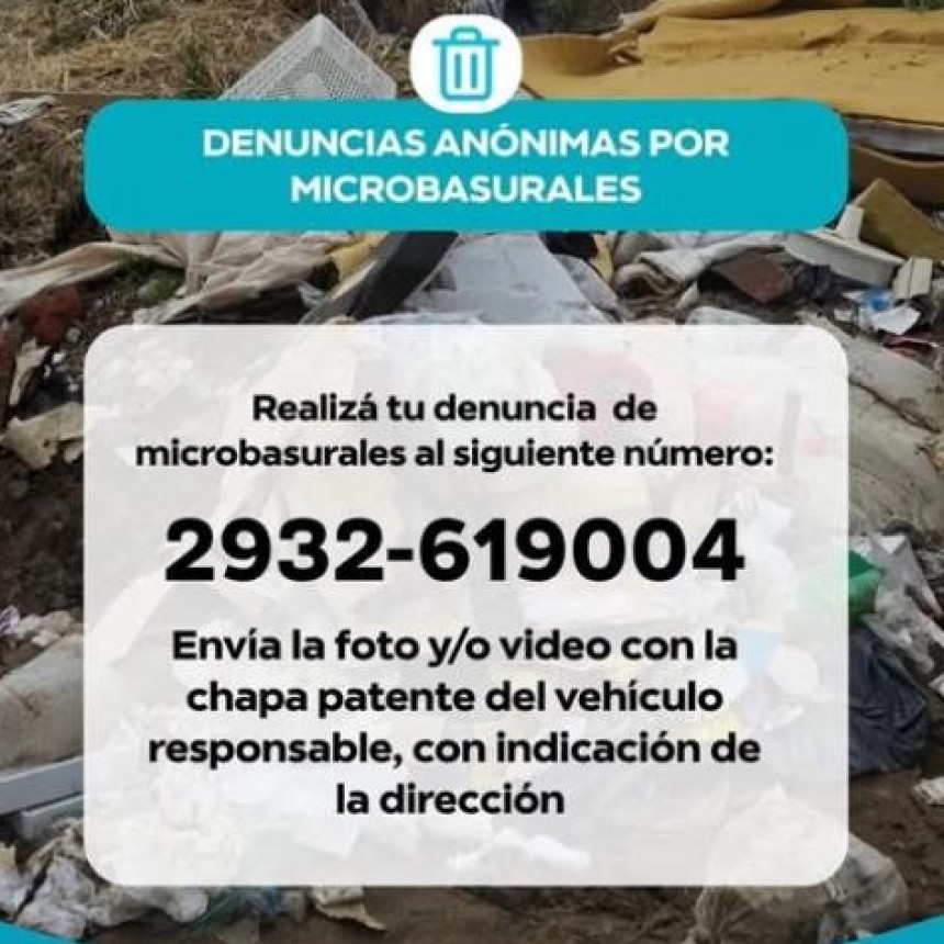 Coronel Rosales activa un sistema de denuncias para frenar los microbasurales