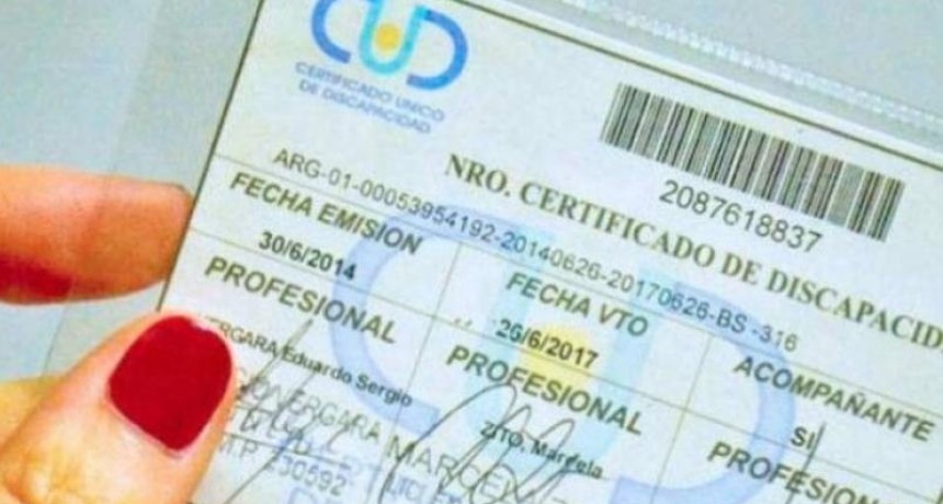 En rosales prorrogan Certificados Únicos de Discapacidad por un año 