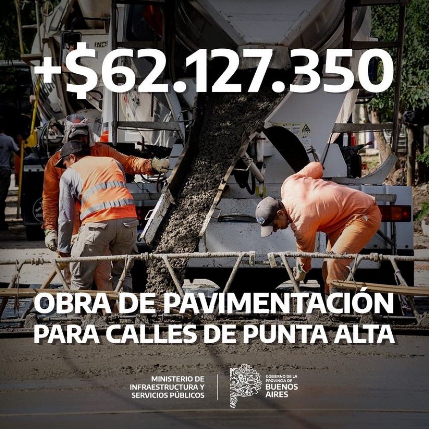 OBRA DE PAVIMENTACIÓN PARA CALLES DE PUNTA ALTA.