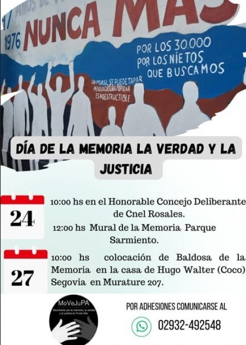 24 de Marzo Dia de la Memoria La Verdad y La Justicia 