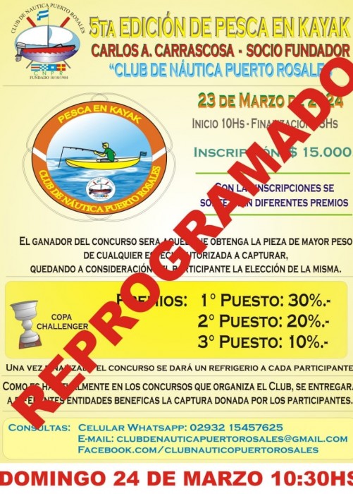 REPROGRAMAN LA 5ª EDICION DE PESCA EN KAYAK