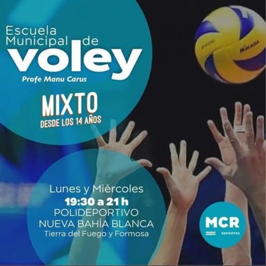 Se lanza la escuela de voley mixto municipal