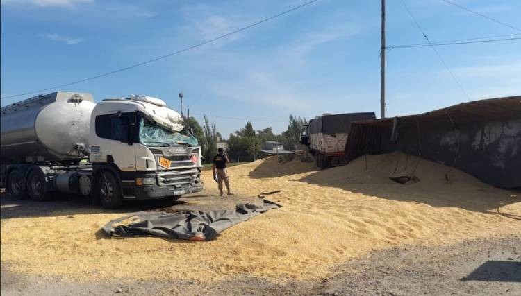  Impactante choque múltiple en Grünbein sin heridos