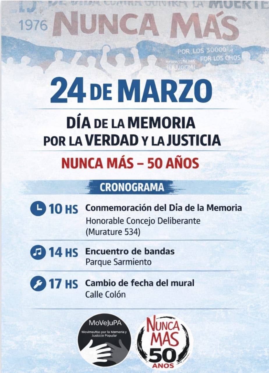 Punta Alta conmemora el D&iacute;a de la Memoria con una jornada de actividades abiertas