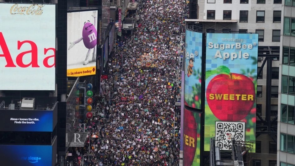 Millones de norteamericanos protestaron contra la guerra de Trump y Netanyahu