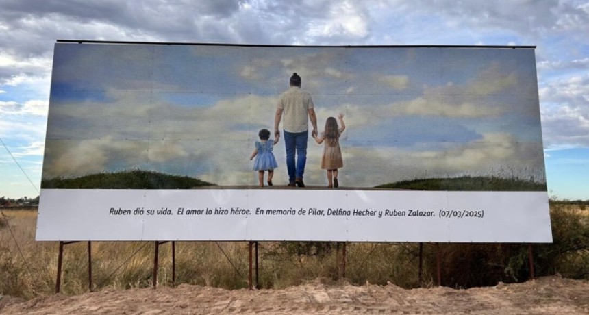 Instalan un mural en memoria de las hermanas Hecker y Rub&eacute;n Zalazar a un a&ntilde;o de la inundaci&oacute;n