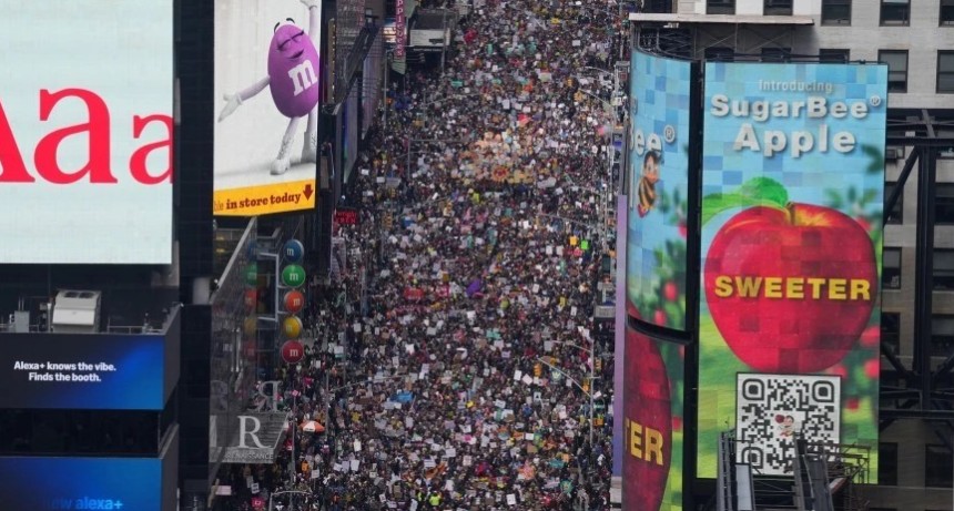 Millones de norteamericanos protestaron contra la guerra de Trump y Netanyahu