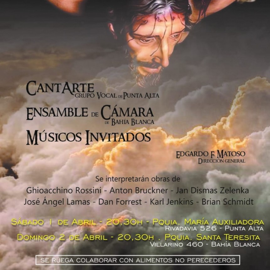 Concierto de Semana Santa en la Parroquia María Auxiliadora ( Rivadavia 526) de la ciudad de Punta Alta.