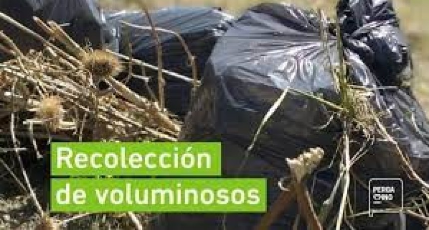 El martes 2 inicia el cronograma de recolección de voluminosos del mes de mayo