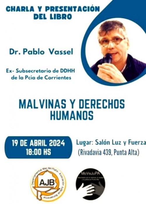 Charla presentación de libro auspiciado por MOVEJUPA