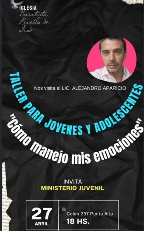 Taller para Jóvenes y Adolescentes sobre ¨como Manejo Mis Emociones¨.