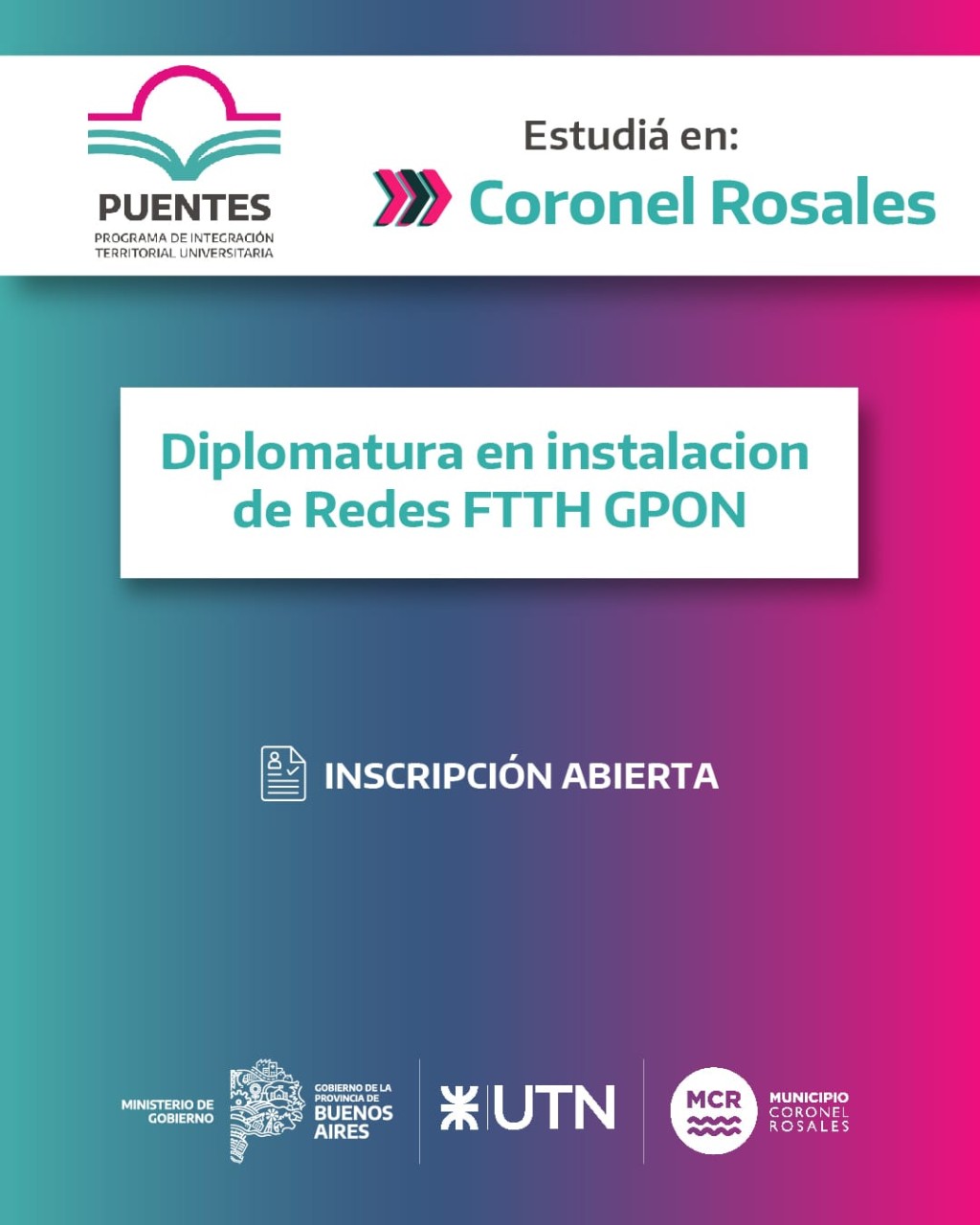 Abren las inscripciones para la Diplomatura en Instalaci&oacute;n de Redes de Fibra &Oacute;ptica 