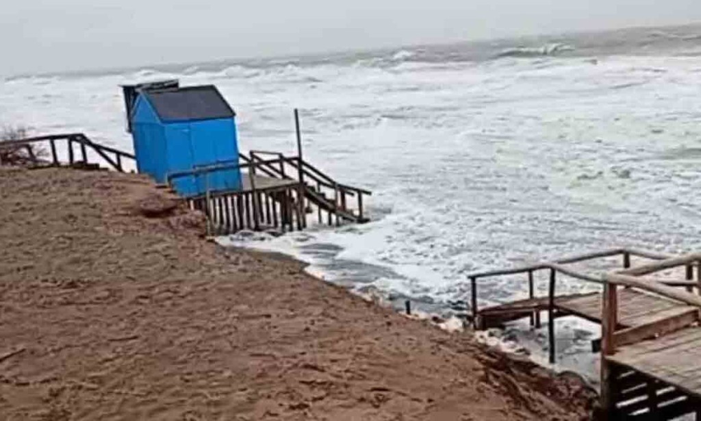 Sudestada en Monte Hermoso y Pehuen Co por intensos vientos