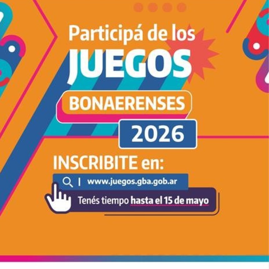 Abren inscripciones para los Juegos Bonaerenses 2026