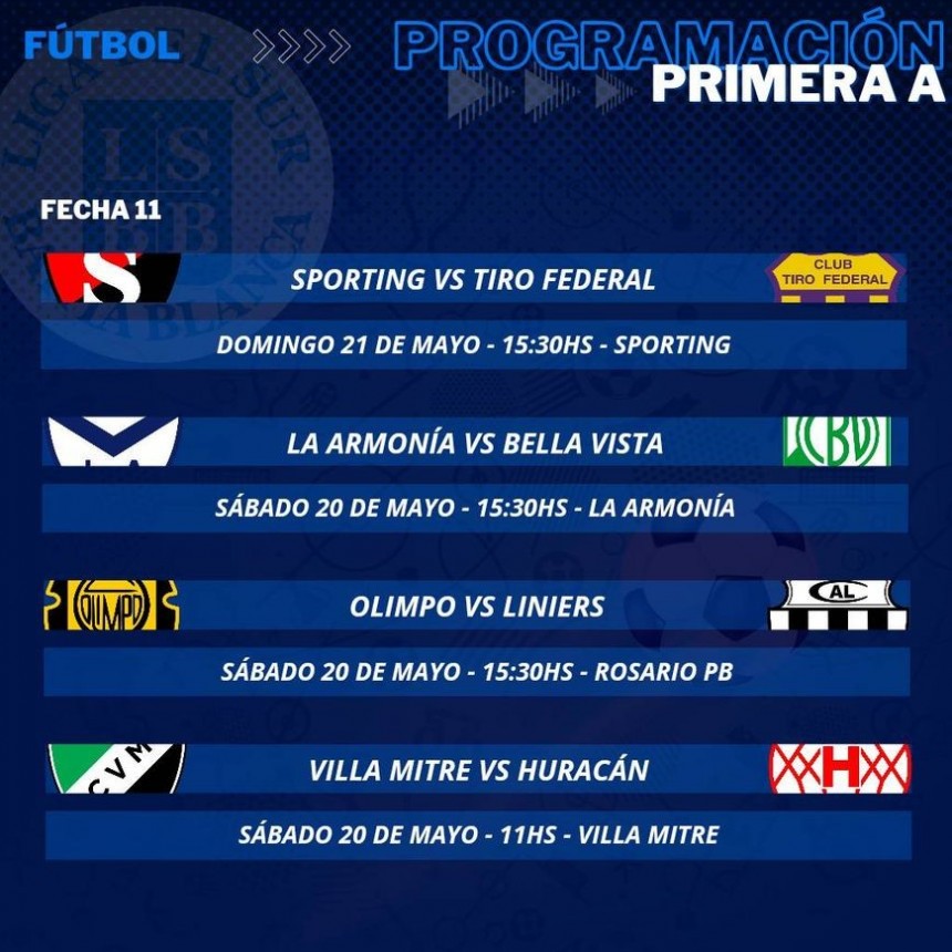 ¡𝗔𝗦Í 𝗦𝗘 𝗝𝗨𝗘𝗚𝗔 𝗟𝗔 𝗙𝗘𝗖𝗛𝗔 1️⃣1️⃣ 𝗘𝗡 𝗘𝗟 𝗙Ú𝗧𝗕𝗢𝗟 𝗠𝗔𝗬𝗢𝗥! 