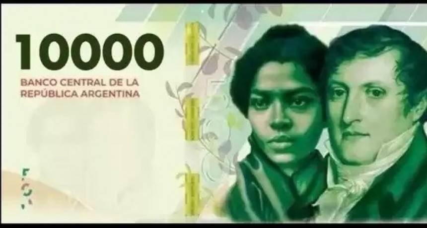 El Banco Central pone hoy en circulación el nuevo billete de $ 10.000