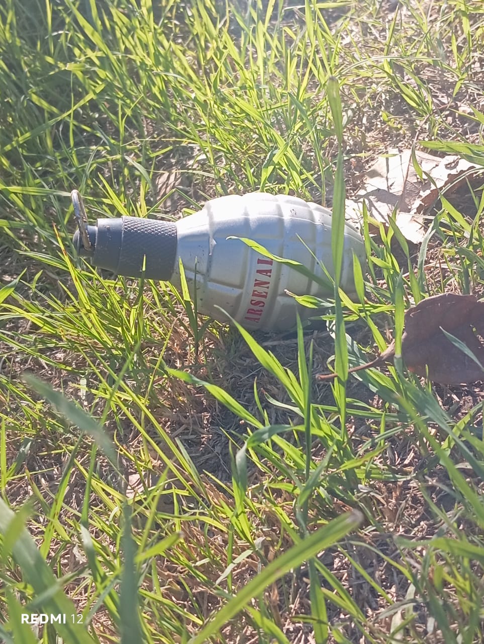 Resulto ser un perfume la Granada encontrada en canchita de Futbol