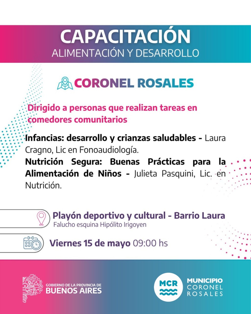 Capacitaci&oacute;n en Alimentaci&oacute;n y Desarrollo para espacios comunitarios