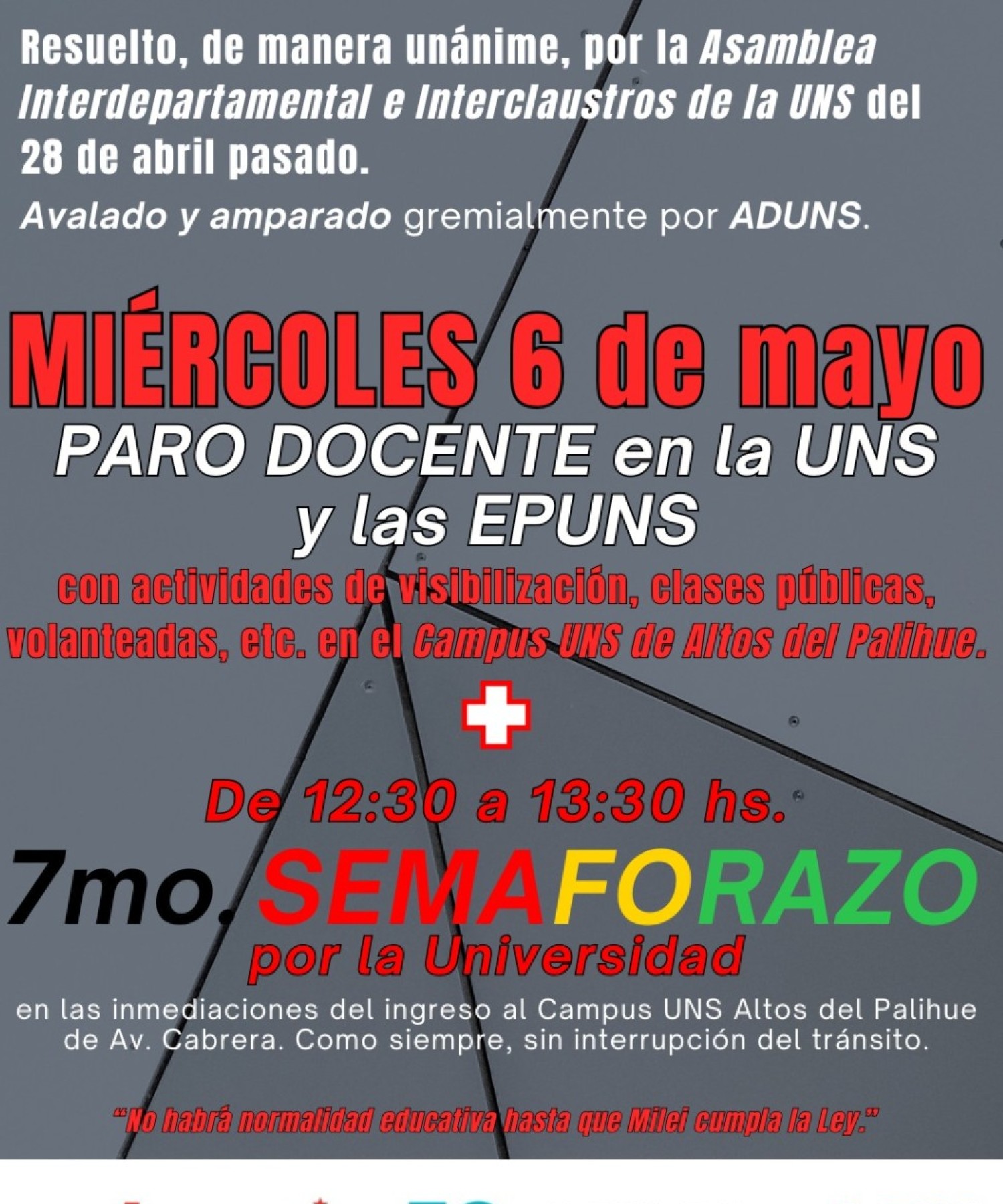 Paro universitario y protesta en Bah&iacute;a en defensa del financiamiento de la educaci&oacute;n p&uacute;blica