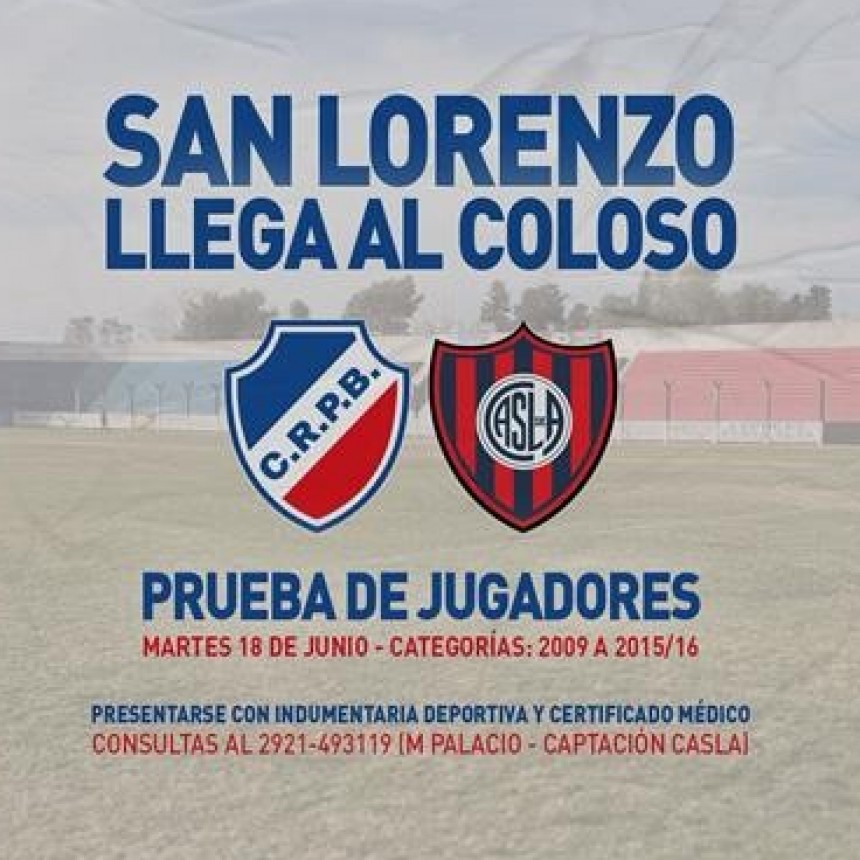 San Lorenzo prueba jugadores en Rosario Puerto Belgrano