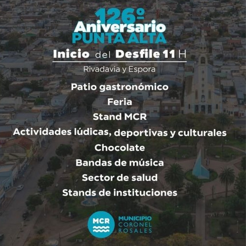 Preparativos por festejos Aniversario de Punta Alta