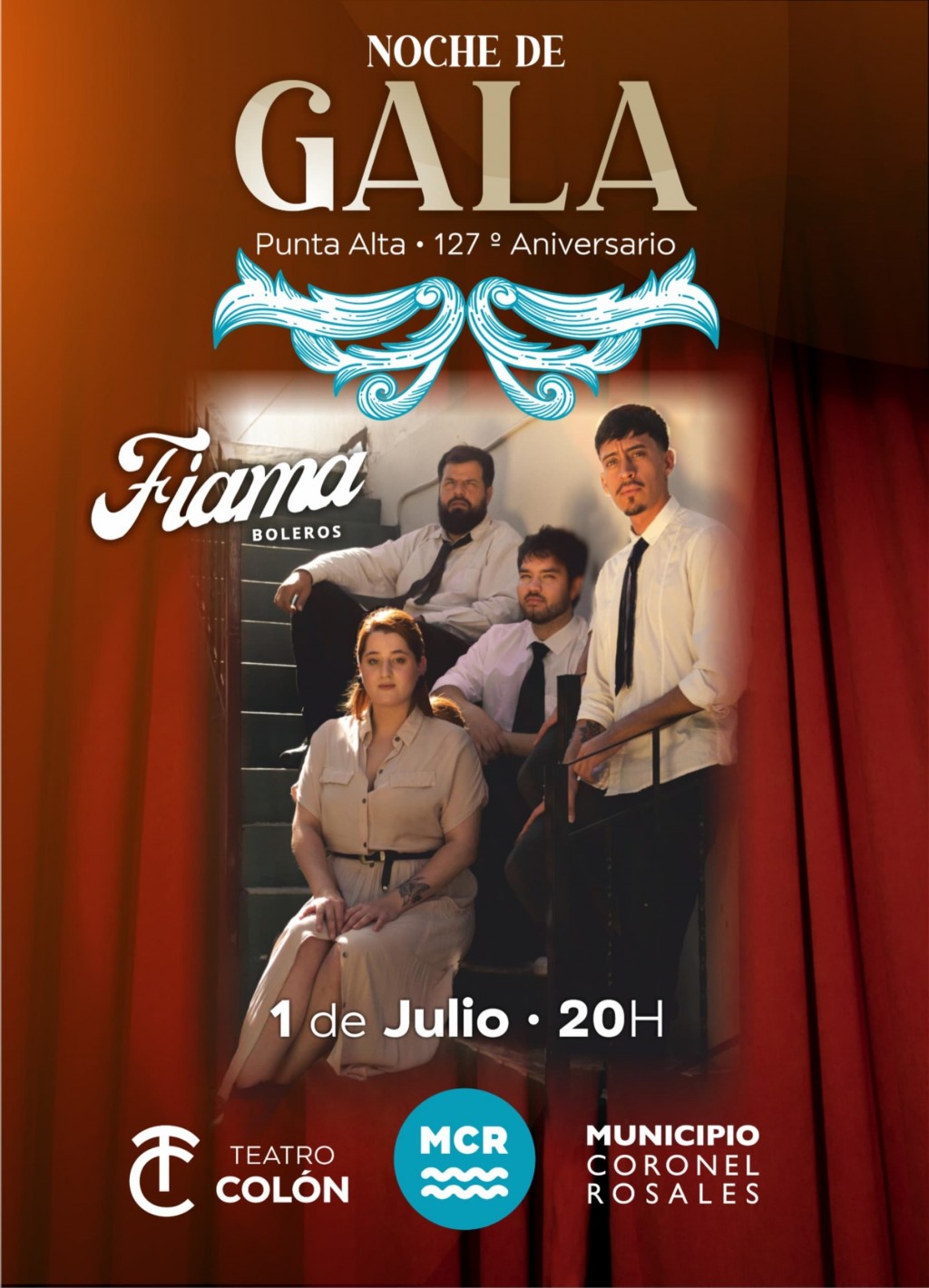 Noche de Gala a puro bolero en el Colón, en la antesala del 127° aniversario de la ciudad