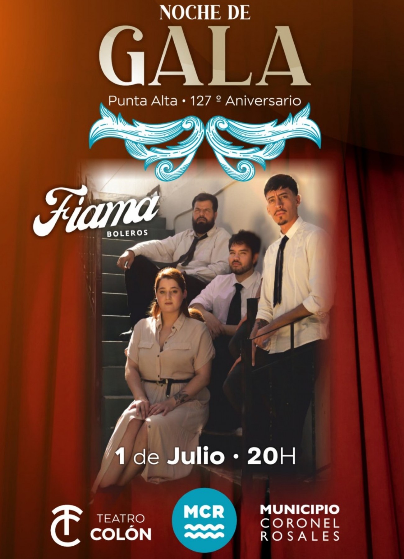 Noche de Gala a puro bolero en el Colón, en la antesala del 127° aniversario de la ciudad