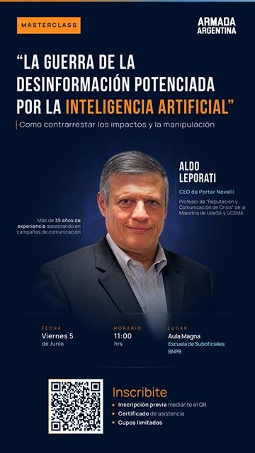 Masterclass: &ldquo;La guerra de la desinformaci&oacute;n potenciada por la IA&rdquo;