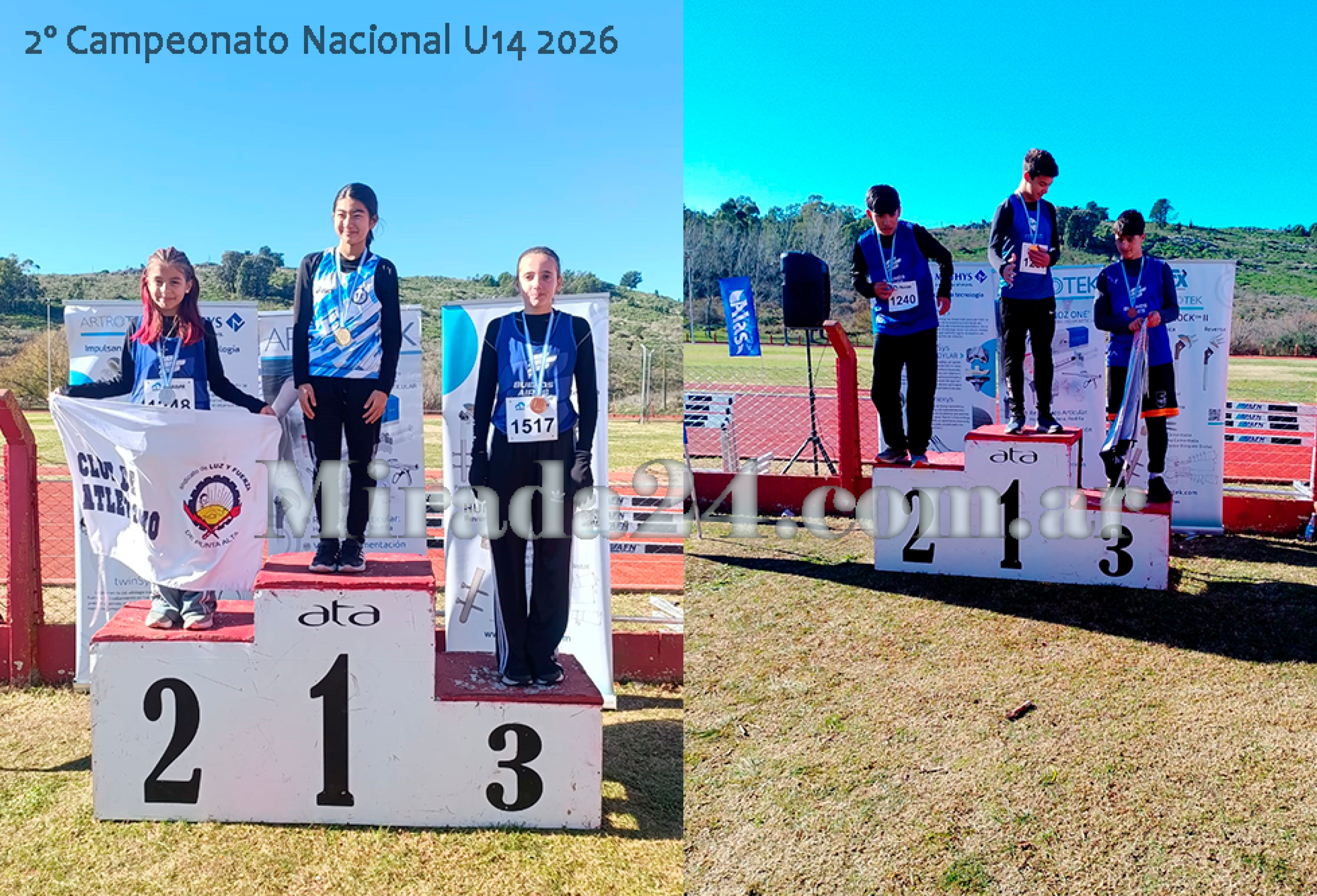 Gran actuaci&oacute;n de atletas locales en el Nacional U14: Quiroga campe&oacute;n argentino en posta y podios para Sequeiro