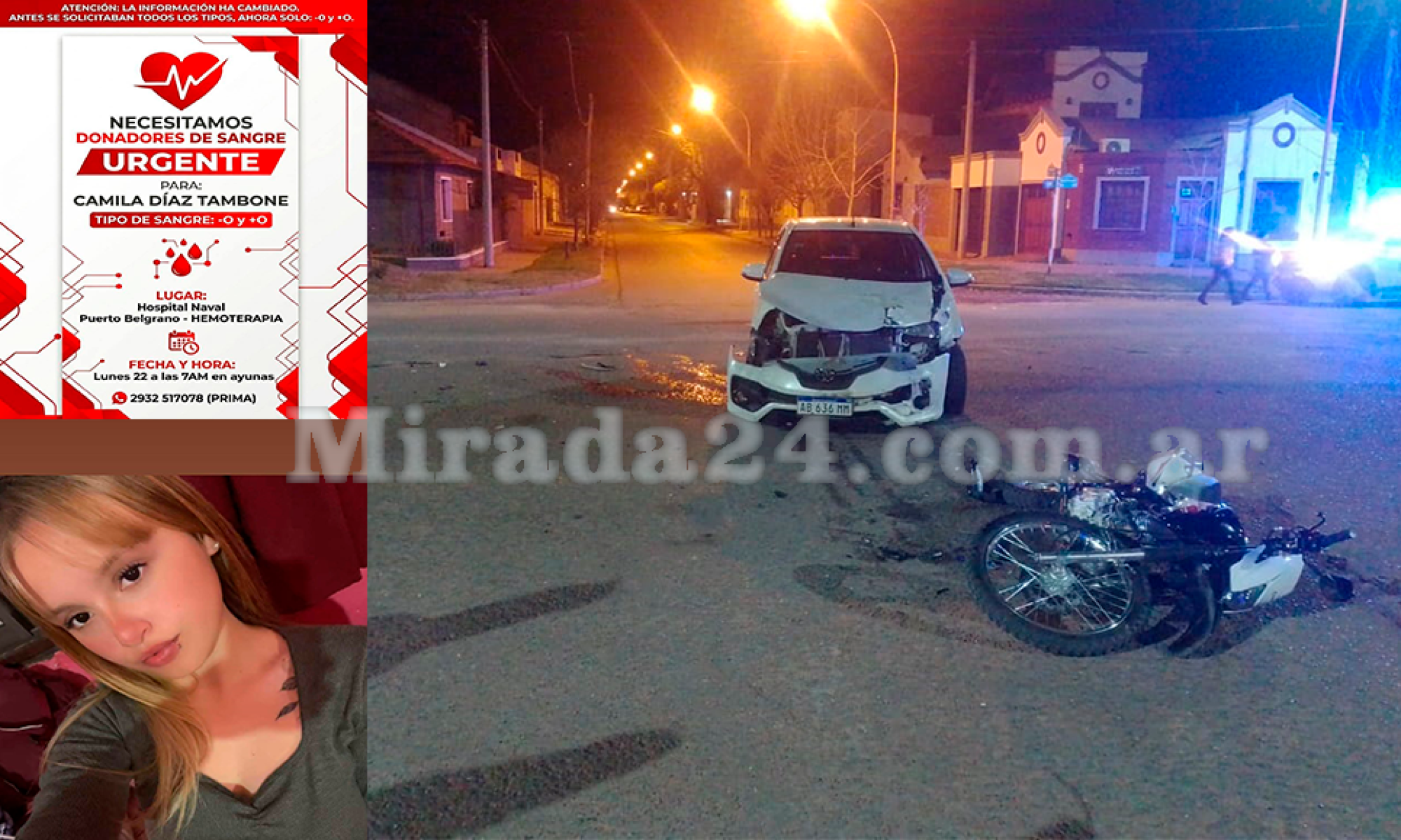 Motociclista y acompa&ntilde;ante resultaron heridos tras un choque en Avellaneda y San Mart&iacute;n