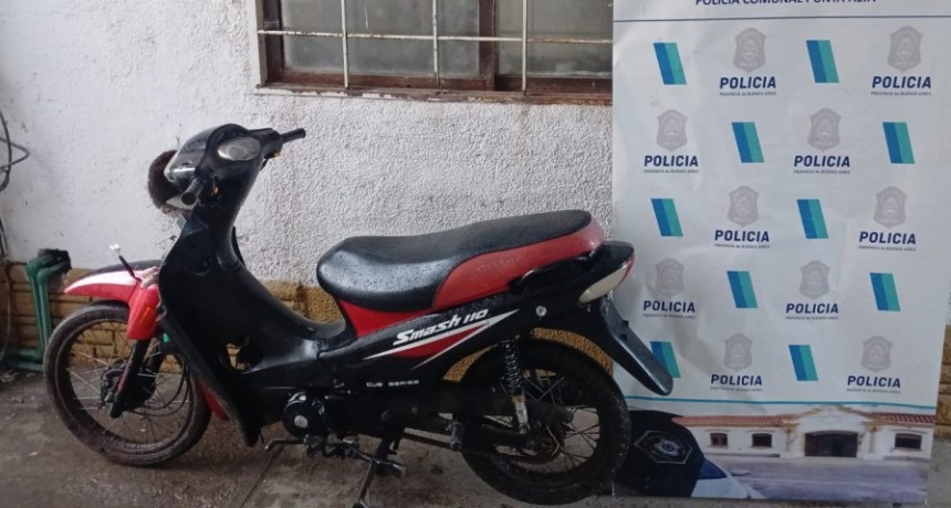 Hallan en un descampado una moto robada que ten&iacute;a pedido de secuestro activo