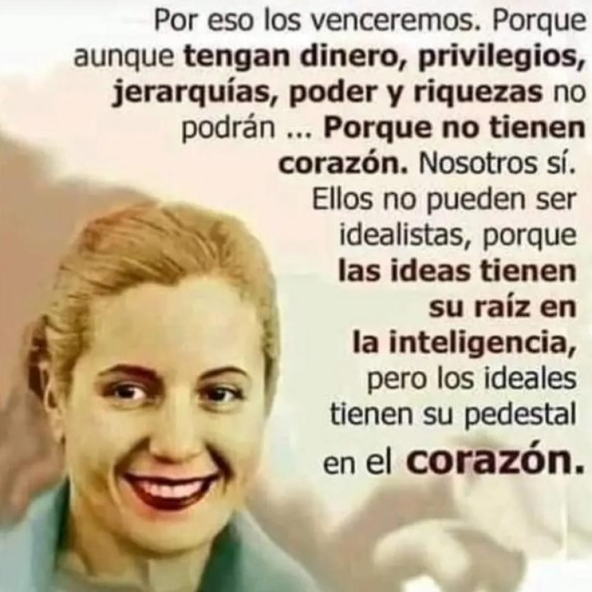 Aniversario número 71 del fallecimiento de Evita, se la recuerda en todo el Pais