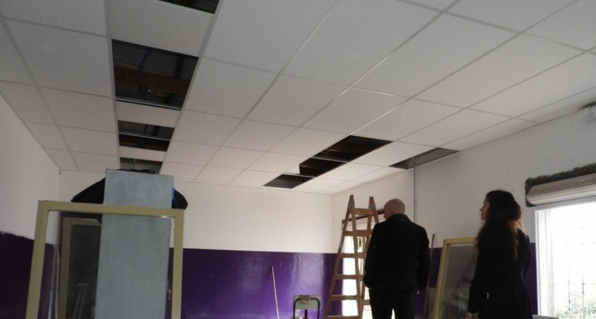 Con Fondos de financiamiento educativo comenzo  obra de recambio de cielorrasos en la Escuela de Estética 