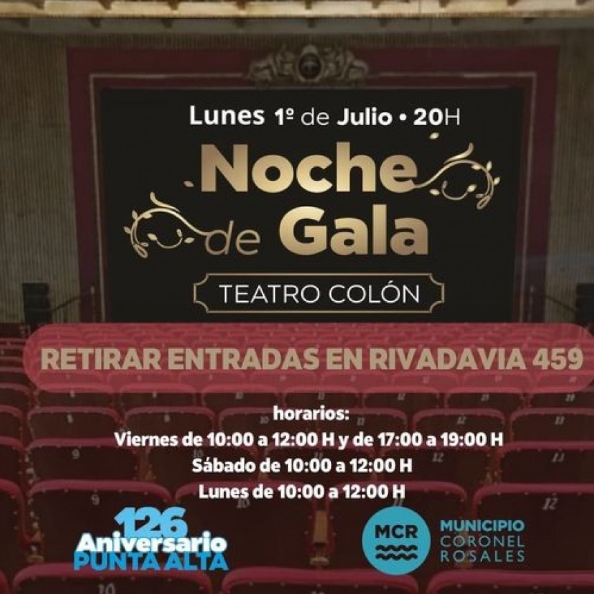 Noche de gala esperando el 126 Aniversario de Punta Alta