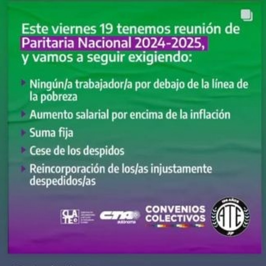 ATE ES CONVOCADO POR EL GOBIERNO NACIONAL PARA DISCUTIR PARITARIAS