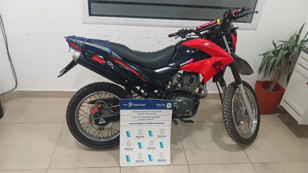 Recuperan una moto robada y detienen al presunto autor en Punta Alta
