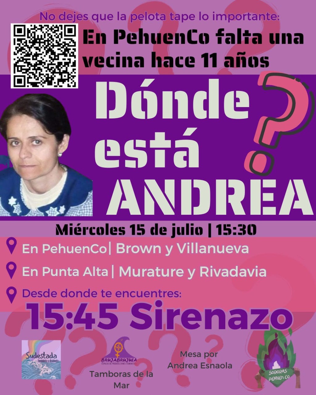 A 11 a&ntilde;os de la desaparici&oacute;n de Andrea Esnaola convocan a un 