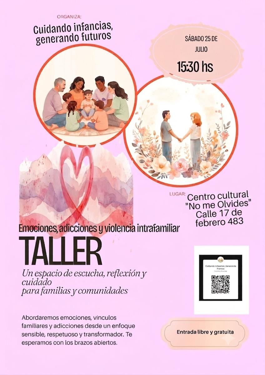 Dictar&aacute;n un taller gratuito sobre emociones, adicciones y violencia intrafamiliar