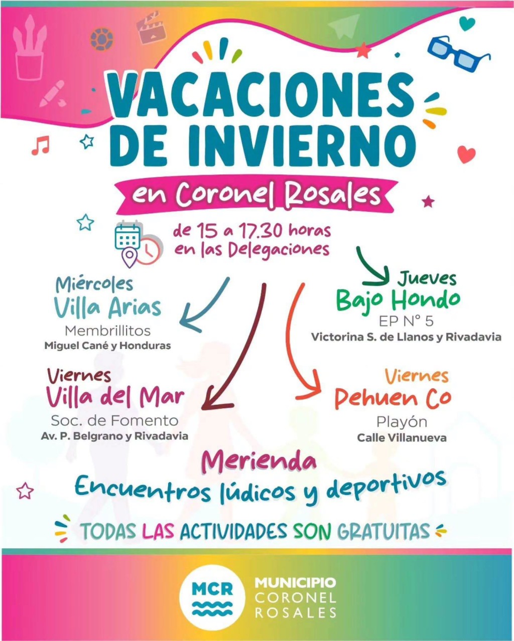 El Municipio presenta una amplia agenda de actividades gratuitas para las vacaciones de invierno