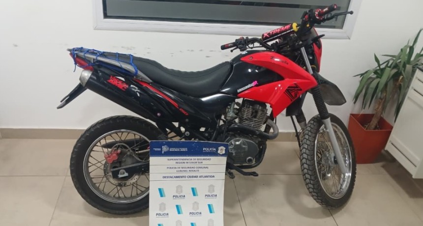 Recuperan una moto robada y detienen al presunto autor en Punta Alta