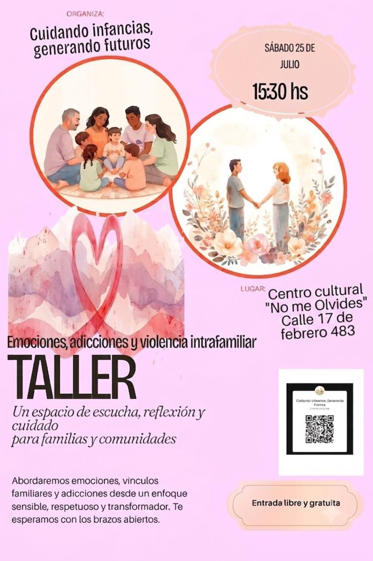 Dictar&aacute;n un taller gratuito sobre emociones, adicciones y violencia intrafamiliar