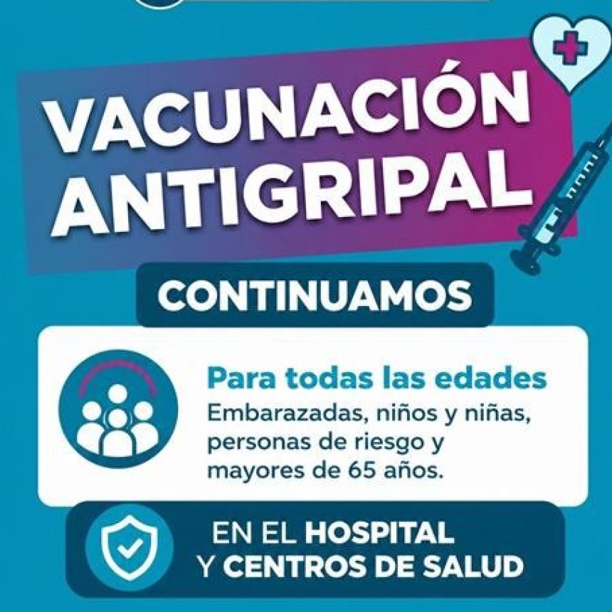 Contin&uacute;a la campa&ntilde;a de vacunaci&oacute;n antigripal en Coronel Rosales